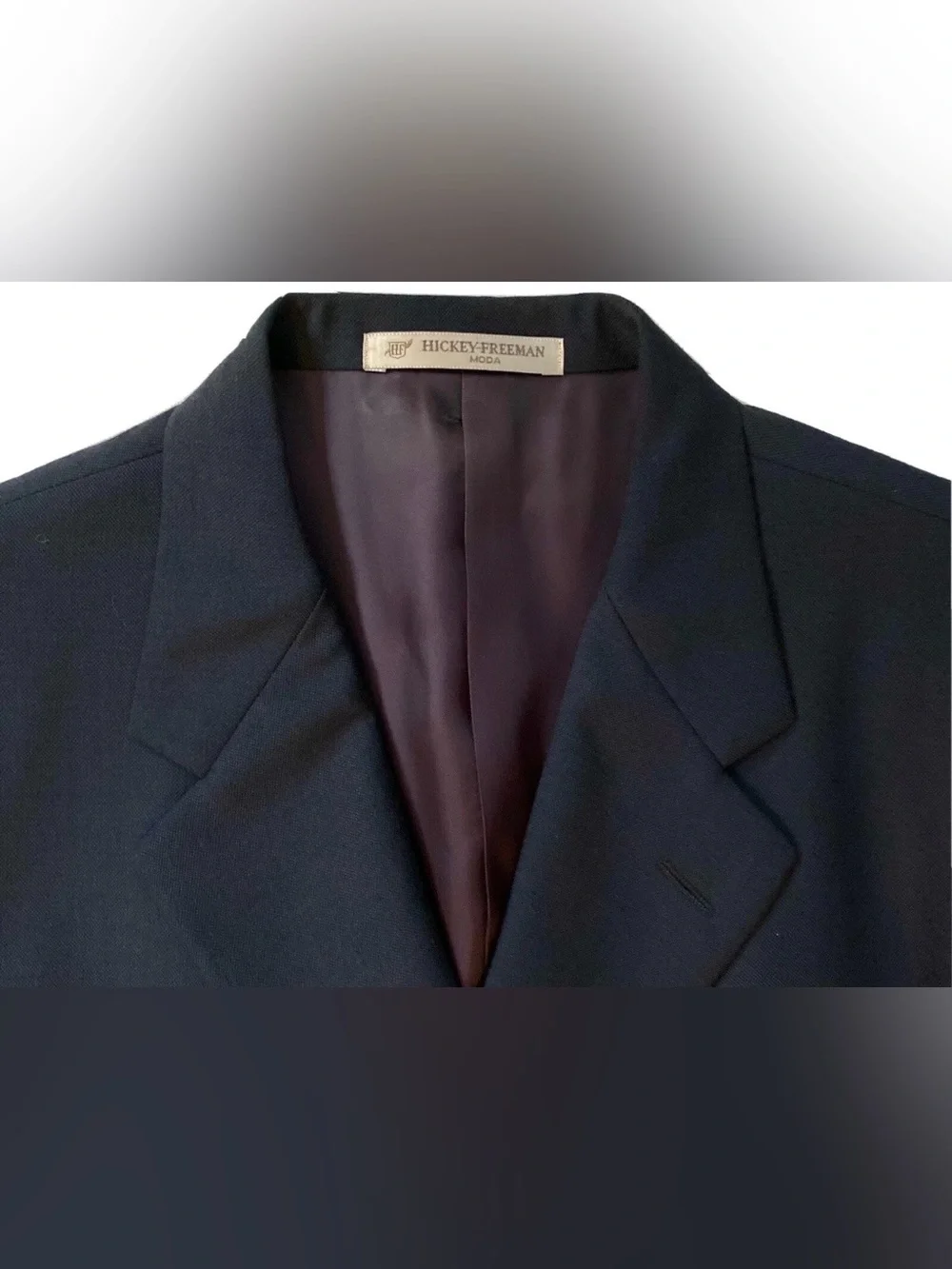 HICKEY FREEMAN JACKET 44 R 44R SB 3 BUTTON DARK NAVY SPORTCOAT MINT